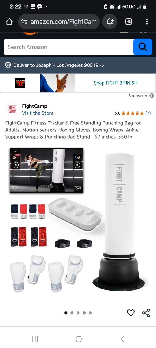 Fight Camp Punching Bag Set