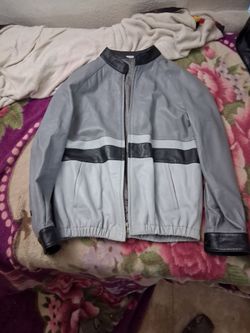 Gray motorcycle jacket