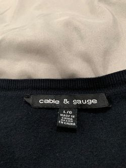 Cable & Gauge Black Knit Sweater Size Large