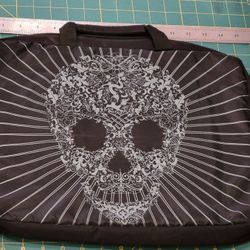 Icon Laptop Sleeve With Mint Green Skull 