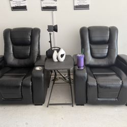 2PC Leather recliners