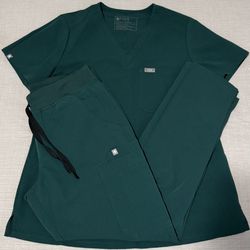 Women’s Figs Scrub Set Forest Green
