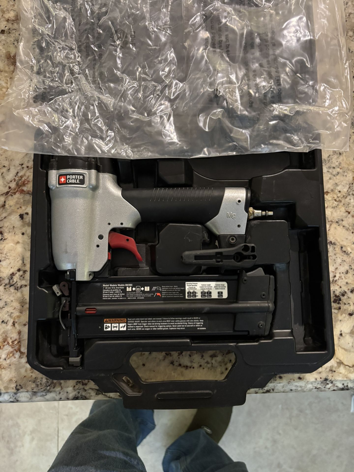 Nail Gun New 18 Gage Finish Up To 2 Inch