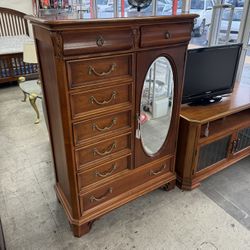 Lexington Solid Wood Armoire w/ Mirror Chest Of Drawers Dresser Wardrobe Closet