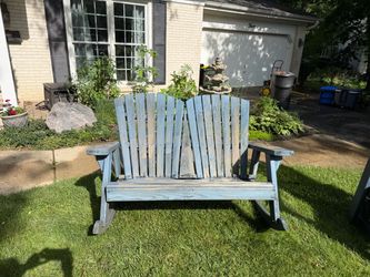 3 pc Solid Wood Outdoor Rocker Set