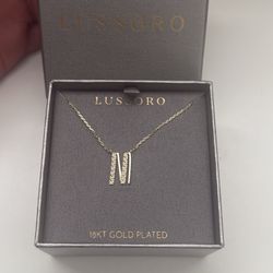 “M” 18 KT Gold Plated Necklace 