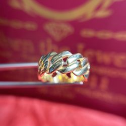 14K GOLD CUBAN RING 