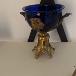 Cobalt Glass Antique Bowl