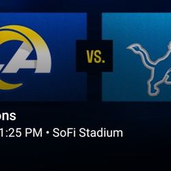 Rams VS Lions @Sofi Stadium On 12.14.25