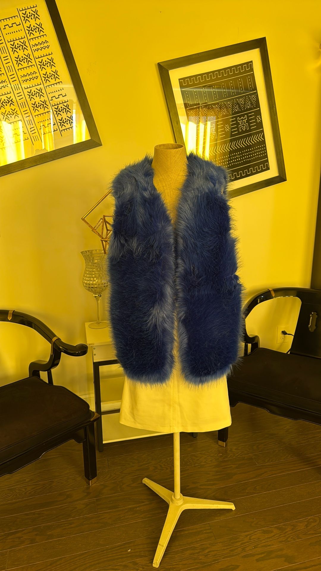 Blue Fur Jacket