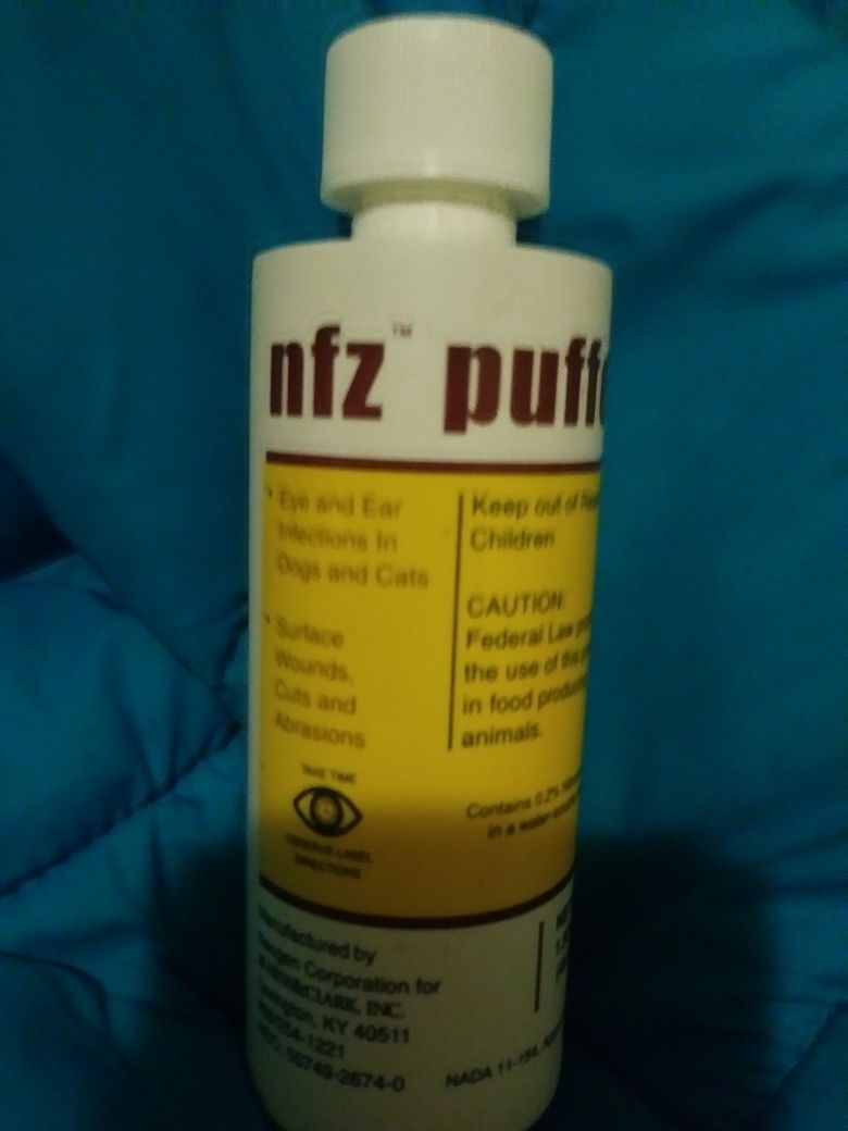 Nfz Puffer 0.2% Nitrofurazone Powder Used For Eye/Ear Infections/ Wounds In Dogs & Cats