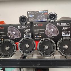 New!! Orion XTR (4) 6 1/2 Mid Range Speakers  & (2) Bullet Tweeters.  All For $245!!