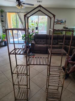 Bamboo plant stand