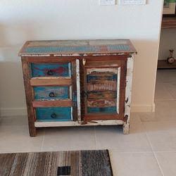 Accent Cabinet Distressed Finish