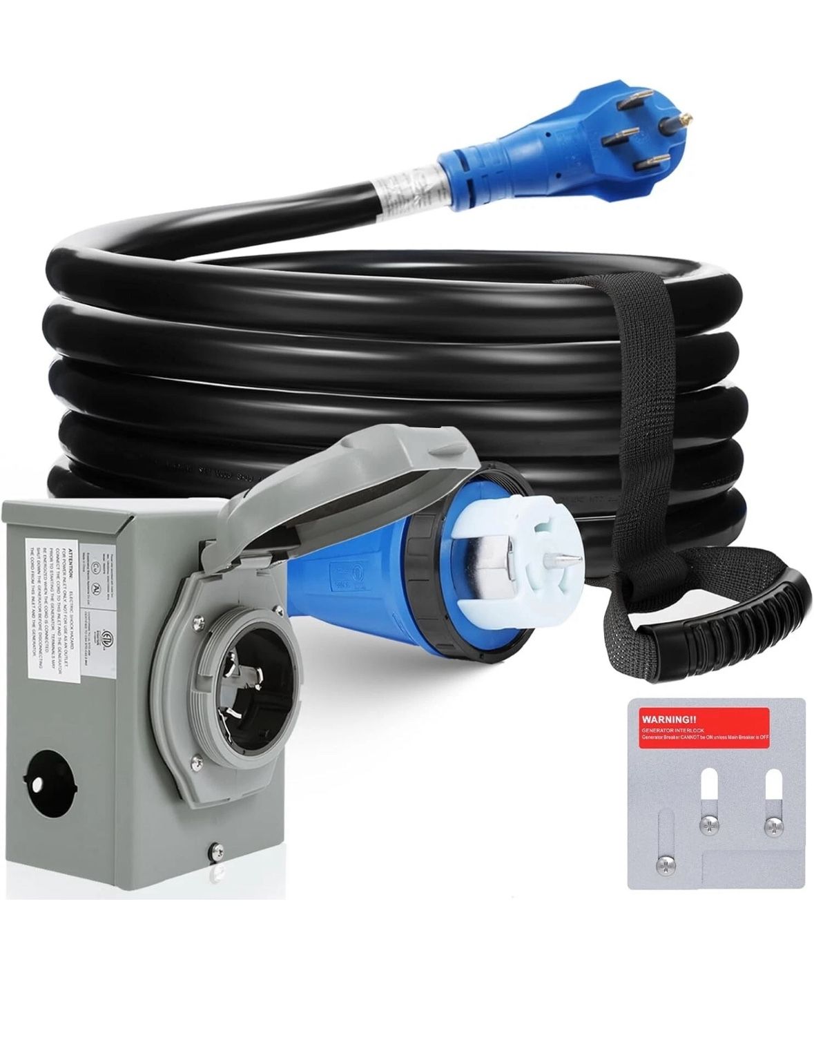 Ceyodo Generator Cord 50 Amp 15FT NEMA 14-50P to SS2-50R Generator to house