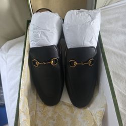 Black Leather Mules Size 10