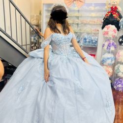Quinceañera Dress Dusty Blue Brand New