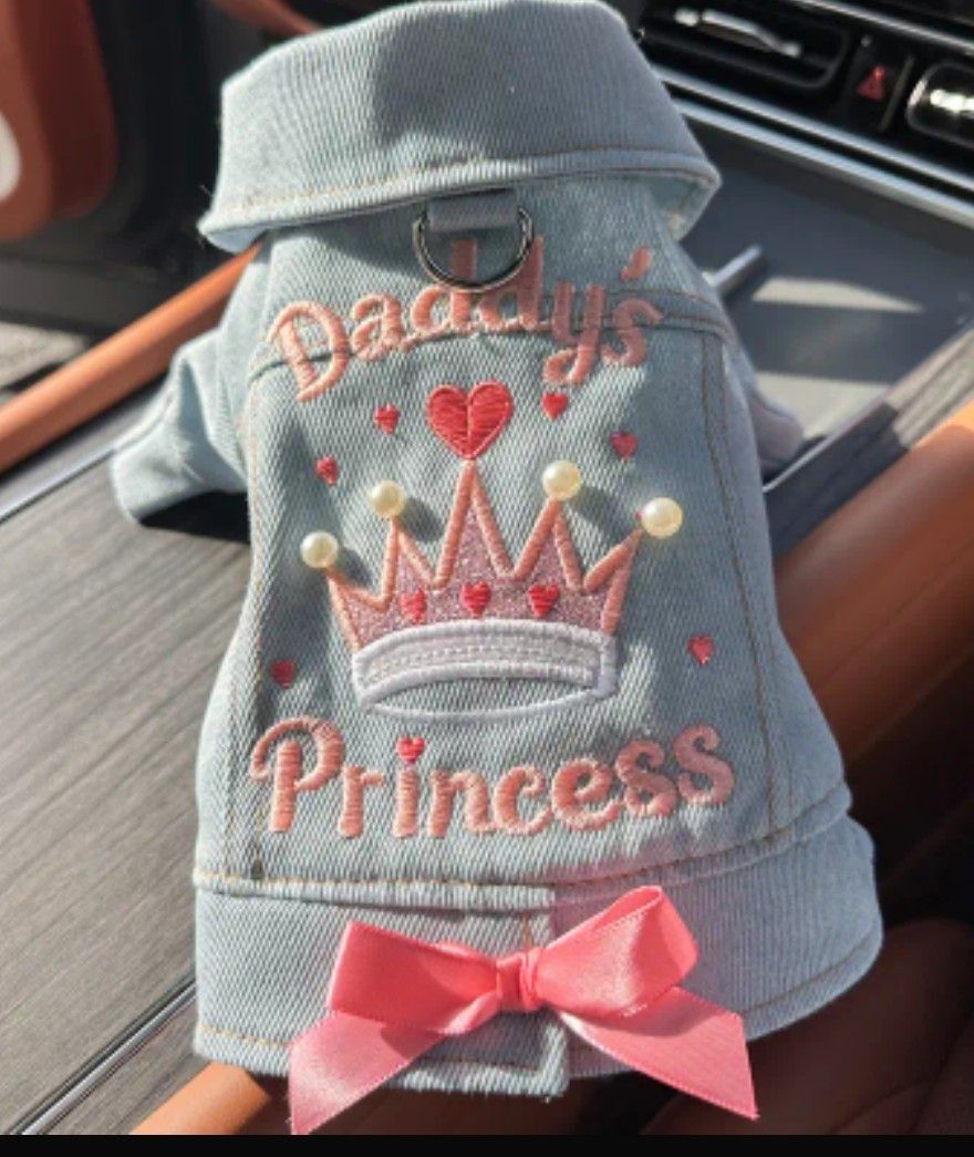 Daddy's Princess Jean Dog Jacket Size XL