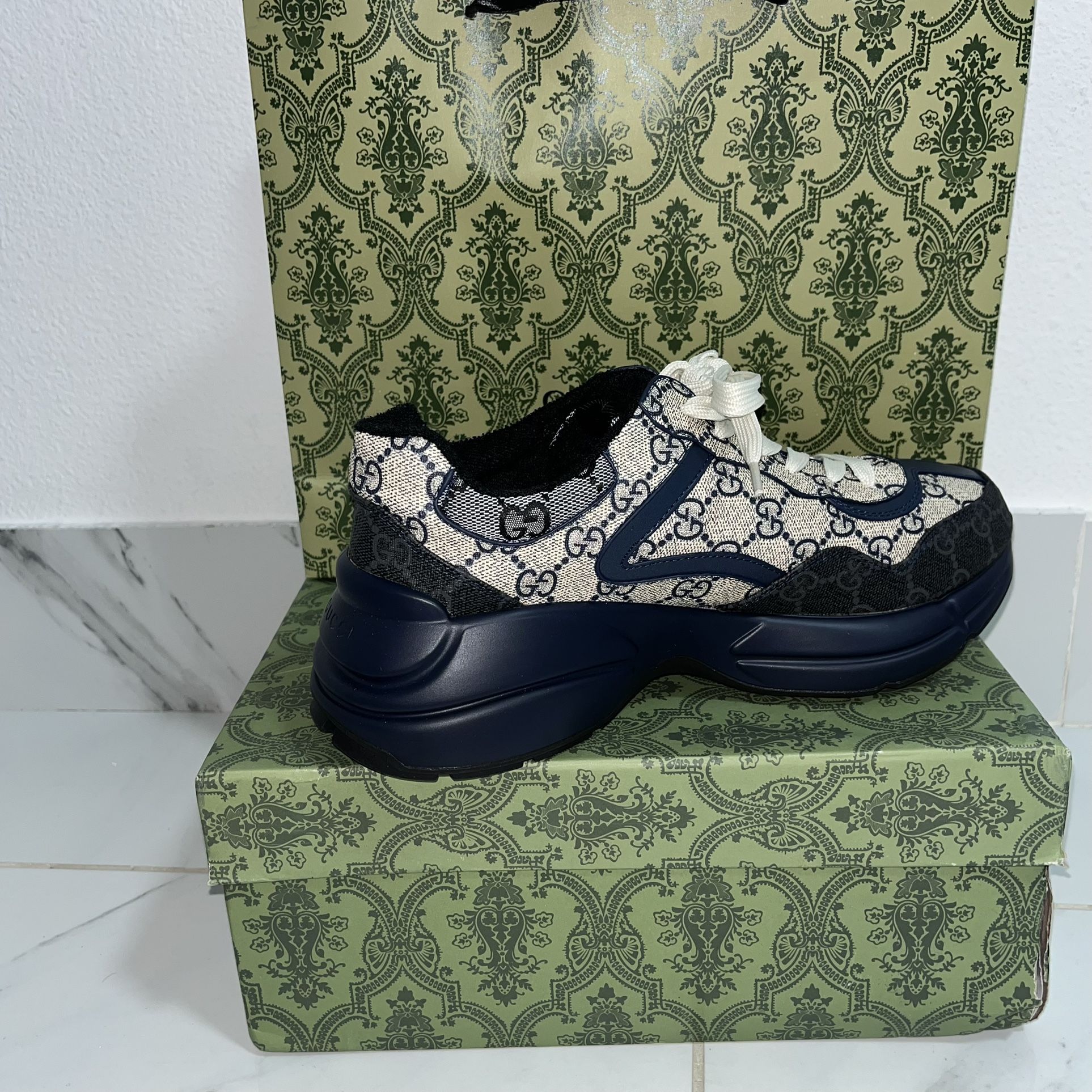 Gucci GG Rhyton Beige Blue