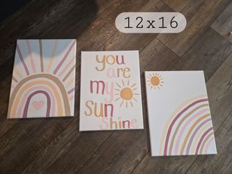 Canvas girls room decor