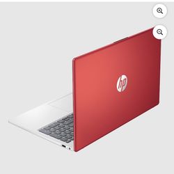 HP 15 Windows 11 Home Scarlet Red Laptop 
