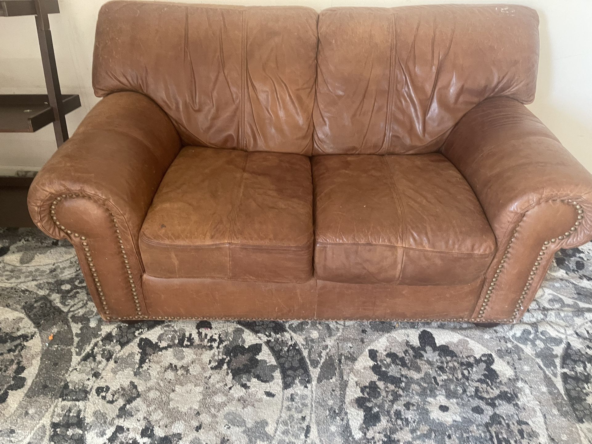 Leather Love Seat