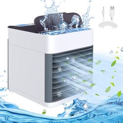 Portable Air Conditioners Fan, USB Mini Air Cooler With 3-speed