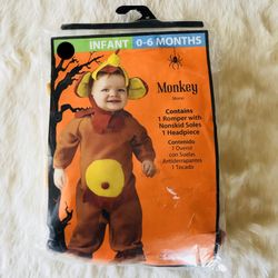 Baby monkey costume Halloween Newborn 0-6 months