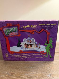 Department 56 Grinch Town Hall Lighted Village