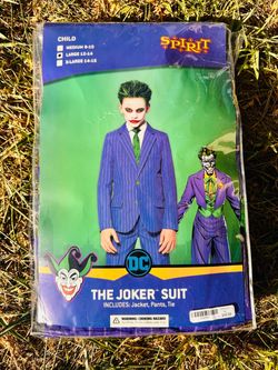 DC The Joker Suit Child Halloween Costume Size Large