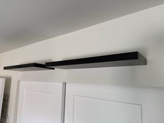 Black floating shelves - set of 2