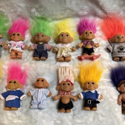 5” Vintage Troll Dolls with Clothes -  $20.00 Each