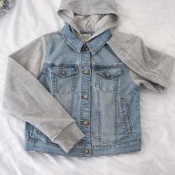Boys Denim Jacket with Hood – Size M