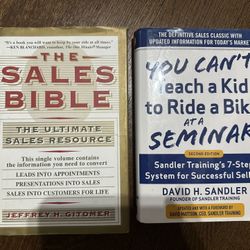 The Sales Bible You Can't Teach a Kid to Ride a Bike at a Seminar Books- Hard Covers