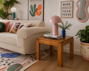 Vintage Oak Side Table / End Table