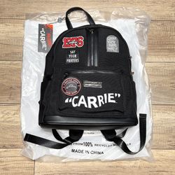 KILLSTAR "Carrie" Goth Grunge Horror Movie Embroidered Patches Black Backpack