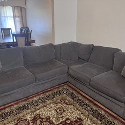 Gray L Shaped Couch 