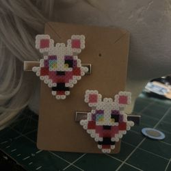 Perler Bead Hair Clips