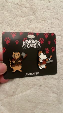 Horror cats pins
