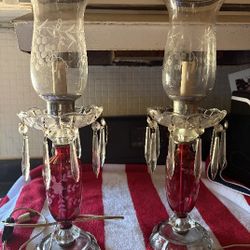 Antique Crystal Lamps
