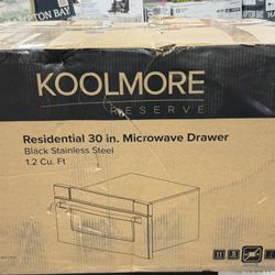 Residential 30 In. Microwave Drawer Black Stainless Steel 