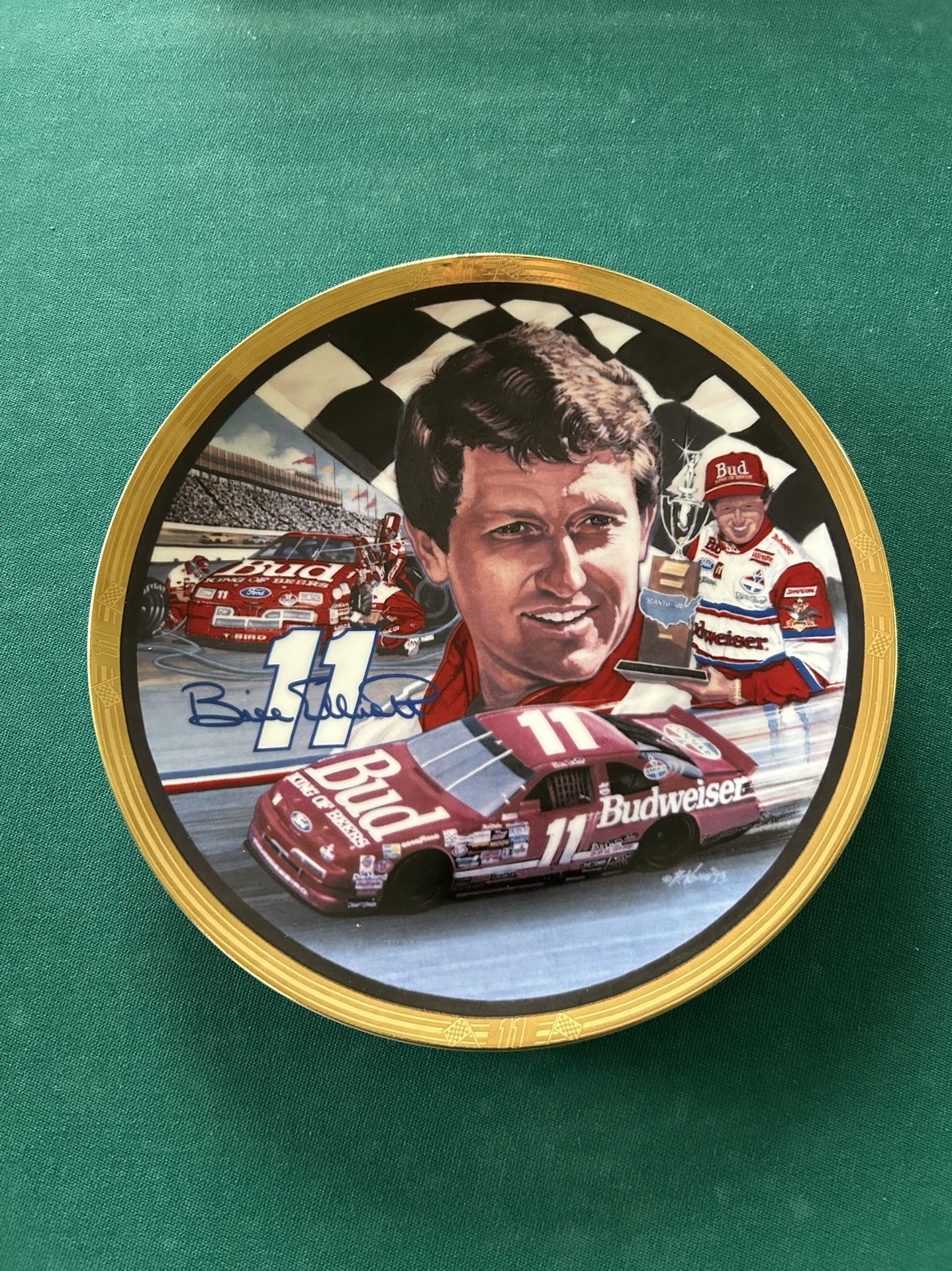 Budweiser Nascar Bill Elliot Collectors Plate