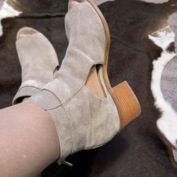 Sole Society Suede Cutout Booties