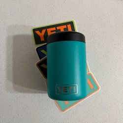 Yeti Colster Insulated 12 oz Metal can cooler Holster ounce Like New Aquifer Blue Discontinued 