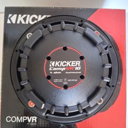 KICKER ( 1 ) 10 INCH 4 OHM DUAL VOICE COIL 700 WATTS CAR SUBWOOFER 