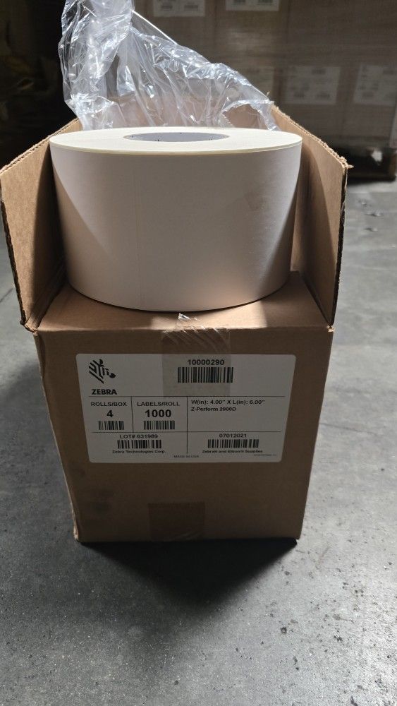 Zebra 4x6 Shipping Labels