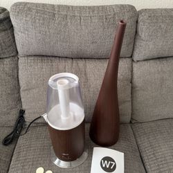 Objecto W7 Ultrasonic Humidifier Brown Grain Tall Mist Nozzle Aroma Diffuser HW-36LT