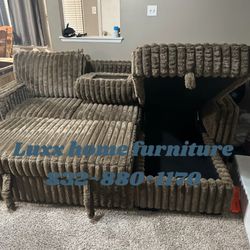 New Sectional Sofa Bed Mocha Financing Available 