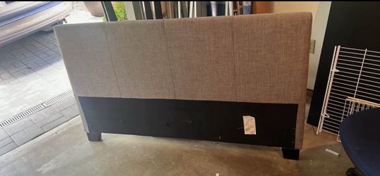 Queen gray modern headboard
