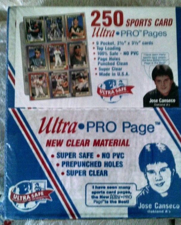 Baseball Card Sleeves, Binders, Pages and Books